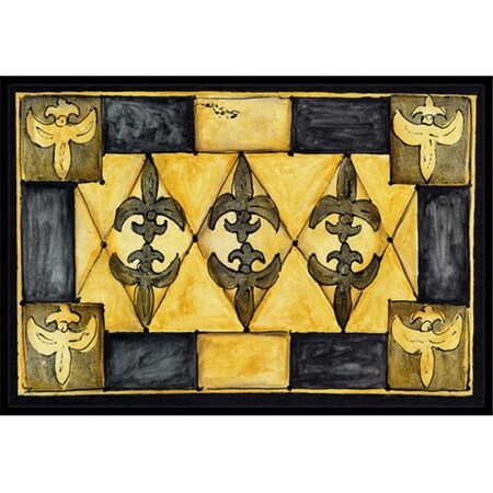 Carolines Treasures 8089-MAT Fleur de lis Indoor Or Outdoor Mat - 18 x 27 in. 8089-MAT
